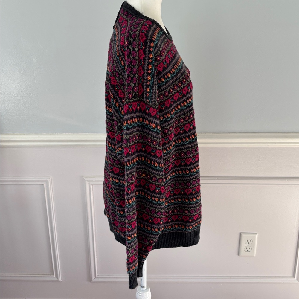 Vintage Northern Isles Retro Crewneck Sweater Sz 2XL Hand Embroider Cottagecore - Picture 7 of 14